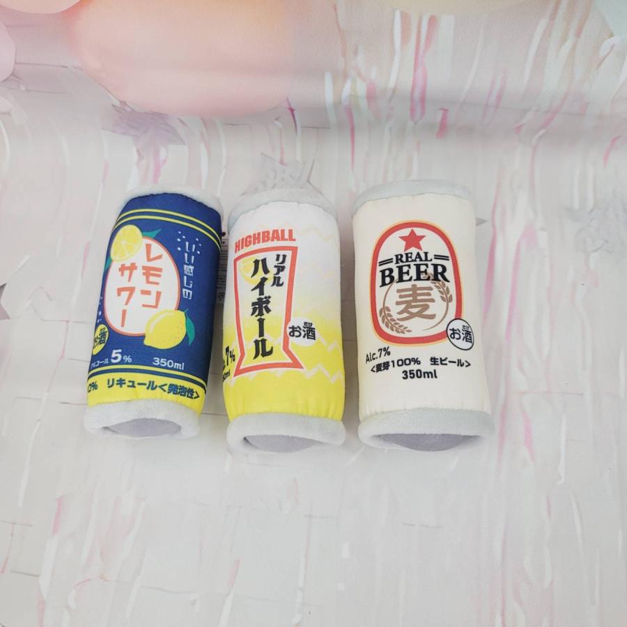 犬 おもちゃ 乾杯缶 トイ  ぬいぐるみ チワワ 小型犬 ペット 子犬 犬おもちゃ 犬用おもちゃ 噛む 音 人気 レモンサワー ハイボール ビール お酒 | ブランド登録なし | 18