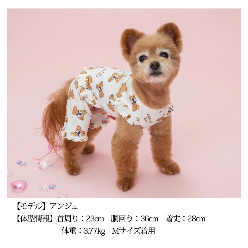 クマプリントフリルつなぎ CRAZYBOO クレイジーブー 犬服ドッグウェア