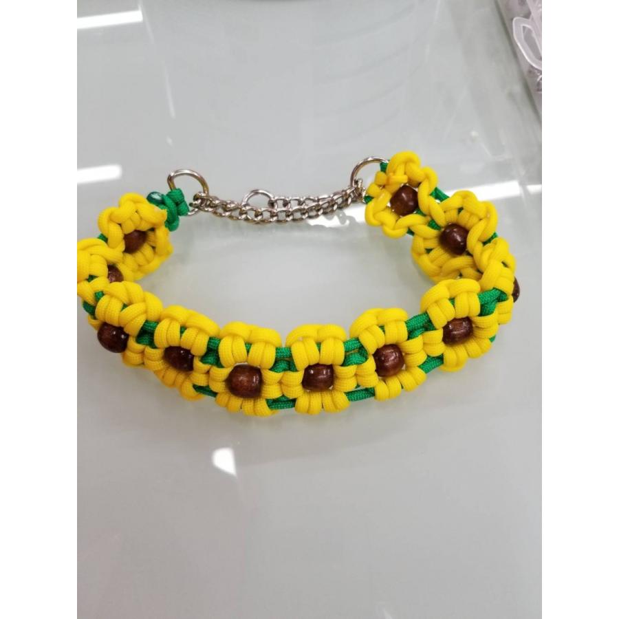 Kaiwareパラコードフラワーハーフチェーン ひまわり L Kaiware1104 Petshop Merrily 通販 Yahoo ショッピング