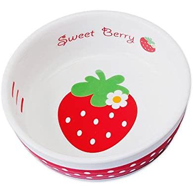 フードディッシュ イチゴ 陶製 食器 可愛い エサ皿 餌入れ 食べやすい 高さがある 水入れ 給水 倒れない 犬 猫 Pp1545 Petshop Merrily 通販 Yahoo ショッピング