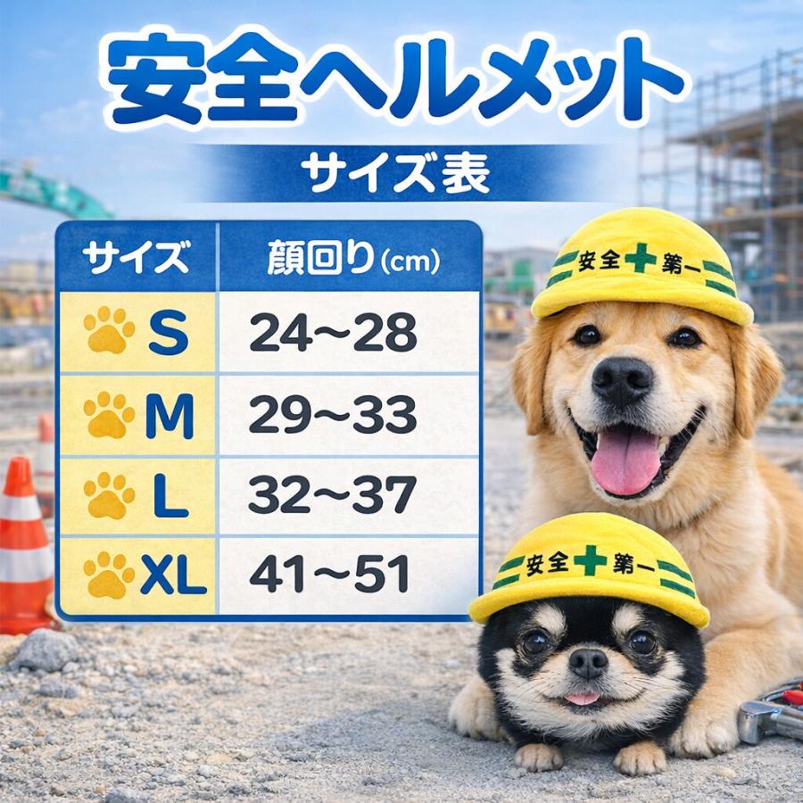 犬の帽子 変身帽子 安全第一ヘルメット Sサイズ 犬用 犬 帽子 被り物