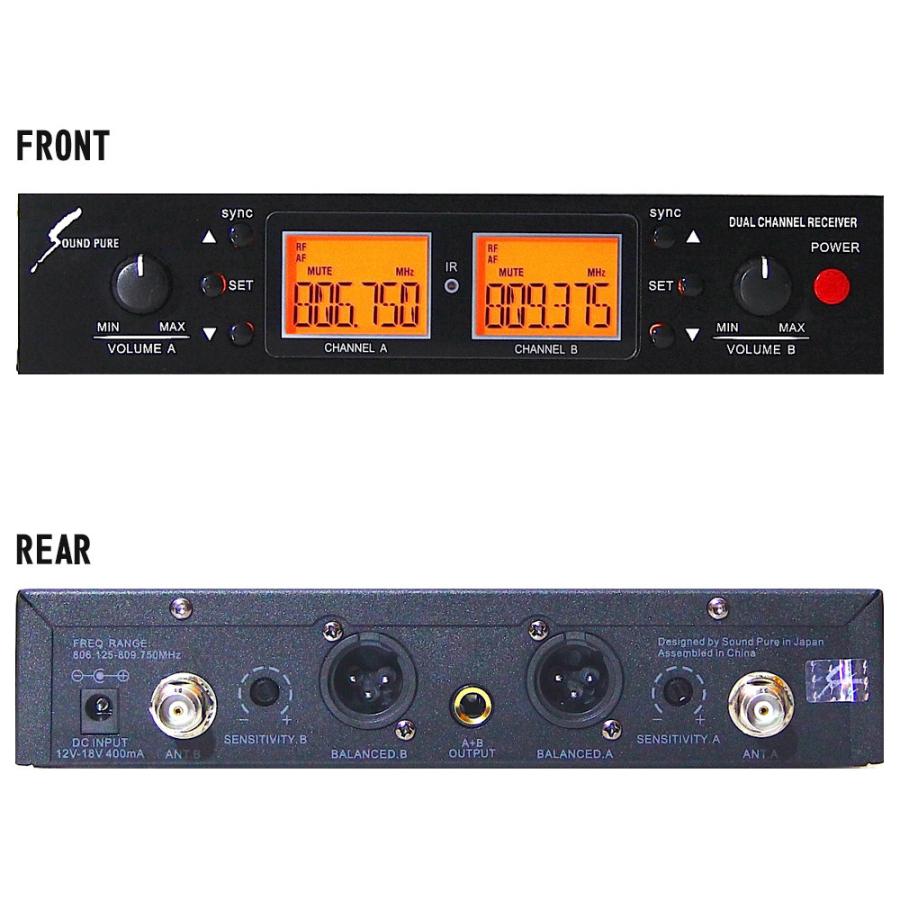 SOUNDPURE ワイヤレスヘッドマイク (ベージュ)1個セット 2ch受信機付き |  | 03