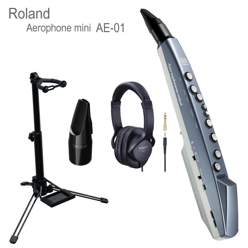 Roland Aerophone mini /AE-01 エアロフォンミニ/ デジタル管楽器 （スタンド/ヘッドフォン/マウスピース付き）