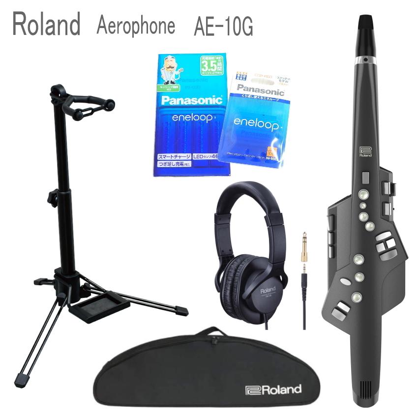 日本売り Roland Aerophone AE-10G 充電器＆電池6本＆スタンド