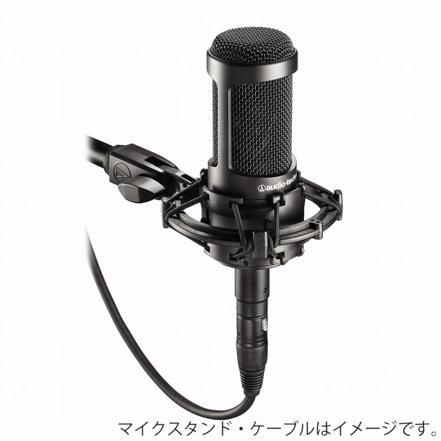 audio-technica AT2035 コンデンサーマイク (丸パイプ対応デスクアームマイクスタンド/マイクケーブル付)の画像