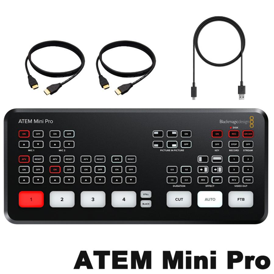 ATEM Mini Pro (HDMI to HDMI＆miniケーブル各１) Amazon.com: Blackmagic Design ATEM Mini Pro HDMI Live Stream