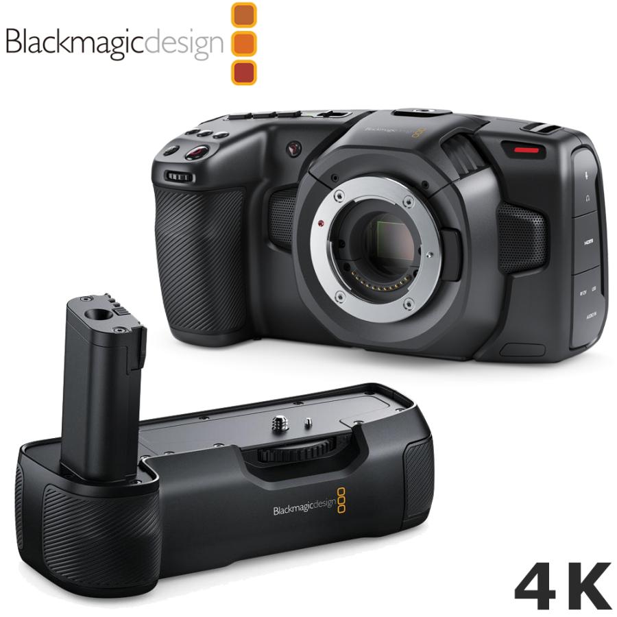 Blackmagic Pocket Cinema Camera 4K ビデオカメラ本体 + バッテリーグリップ付｜merry-net
