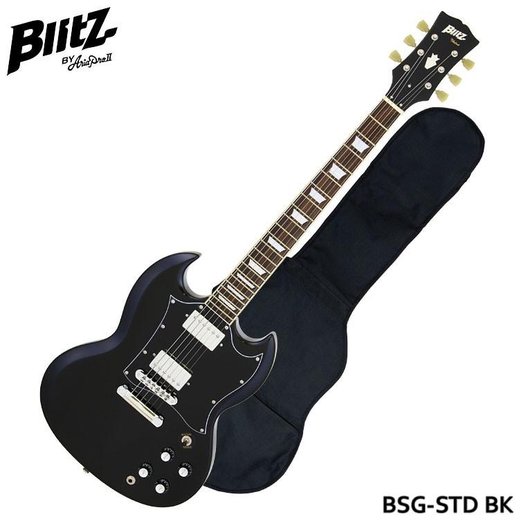 BLITZ（ブリッツ） エレキギター BSG-STD BK SGタイプ 初心者向け 入門