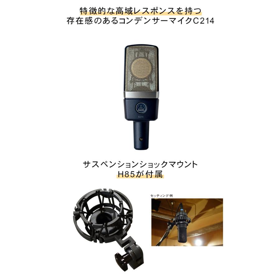 AKG コンデンサーマイク C214 (ボーカル・ナレーション・アコギ等に