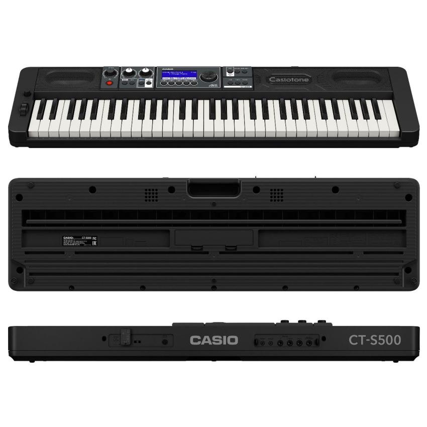 CASIO 61鍵盤キーボード CT-S500「電源アダプタ、譜面立て、ストラップロック付き」Casiotone カシオトーン｜merry-net｜02