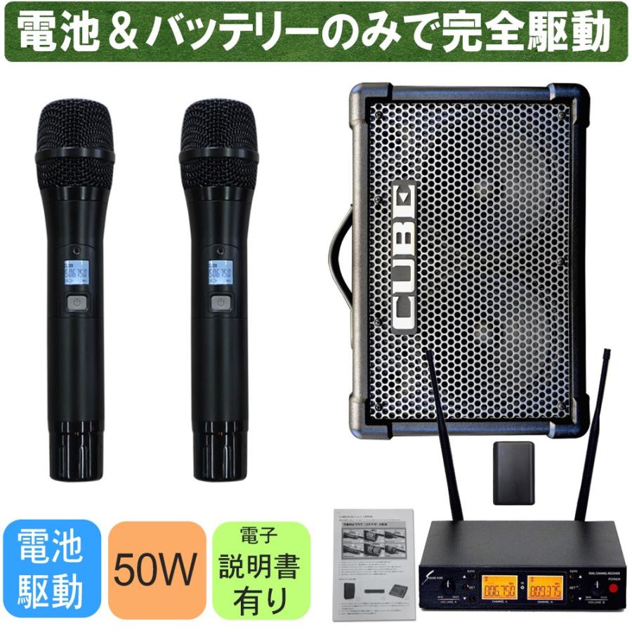 電池駆動セット　明瞭なサウンドのRoland CUBE STREET EX + ワイヤレスマイク2本 | ローランド