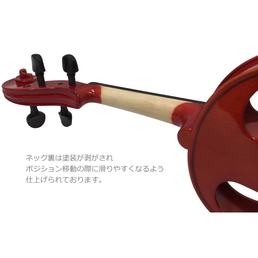 エレキバイオリン EV-202 TRDレッド カルロジョルダーノ「教則