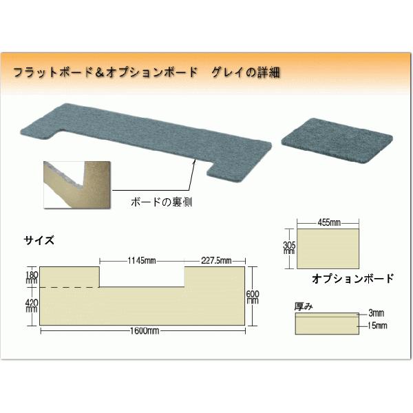 ピアノ用 床補強ボード＆補助台用ボード：吉澤 フラットボード・オプションボード付 FB-OP グレイ■メーカー直送品