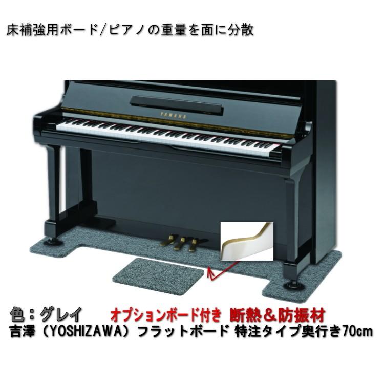 【ワイドタイプ】ピアノ用 防音＆断熱＆床補強＋補助ボード：フラットボード静 グレイ■メーカー直送品