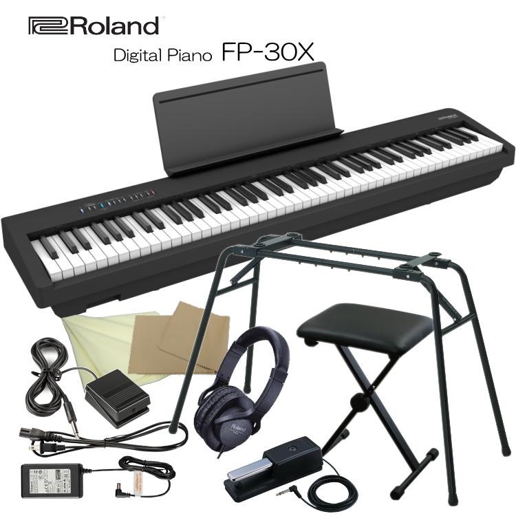 ローランド 電子ピアノ FP-30X ブラック Roland 88鍵デジタルピアノ 