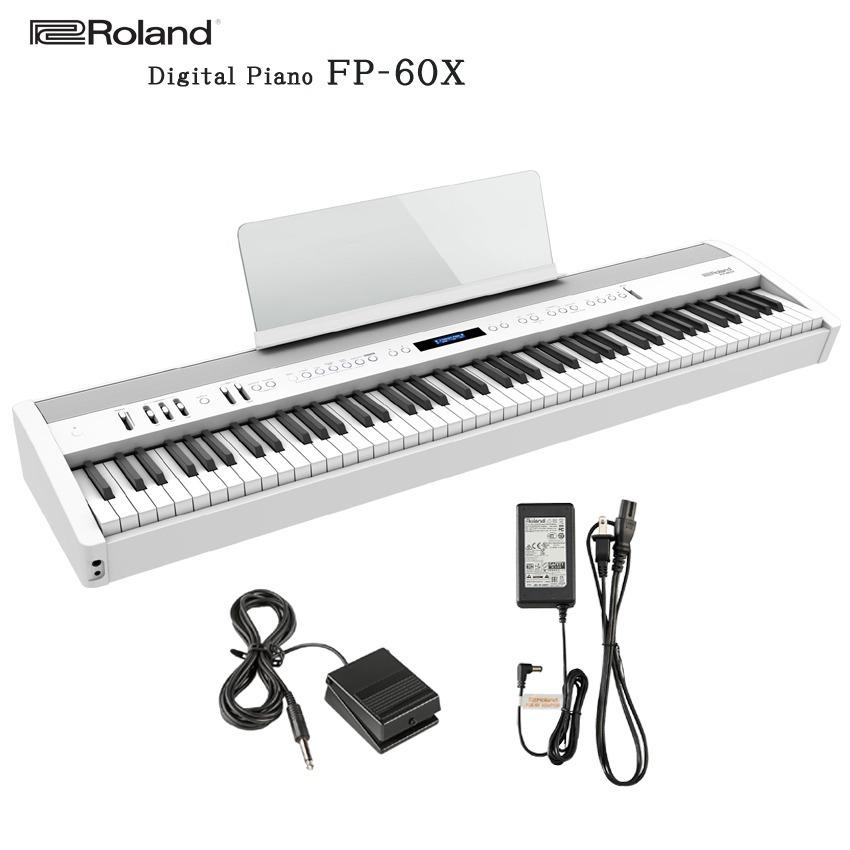 ローランド 電子ピアノ FP-60X ホワイト Roland 88鍵デジタルピアノ