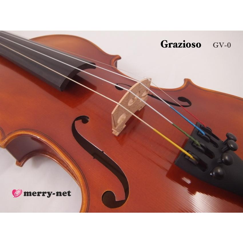Grazioso GV-0 1/4 バイオリン 7点セット「初心者でレッスンに通