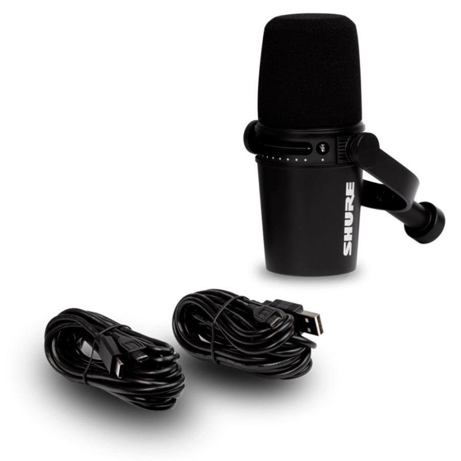 SHURE MV7 BK マイク本体+マイクスタンド・ヘッドフォンセット SHURE MV7 BK マイク本体+マイクスタンド・ヘッドフォンセット