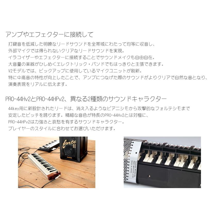 スズキ エレアコ鍵盤ハーモニカ HAMMOND PRO-44Hv2 ストラップ/ケーブル付 SUZUKI｜merry-net｜03