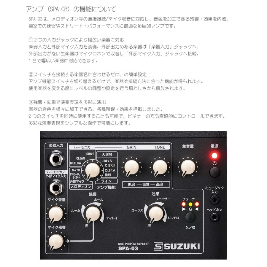 スズキ エレアコ鍵盤ハーモニカ HAMMOND PRO-44Hv2 ストラップ/WL20/アンプ付 SUZUKI｜merry-net｜07