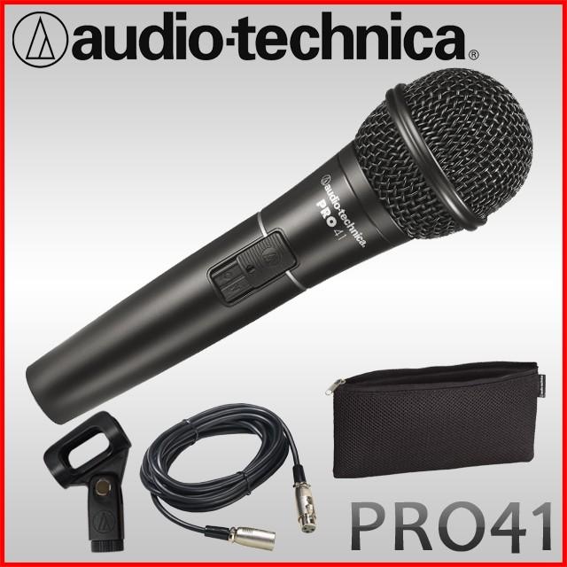 audio-technica ダイナミックマイク PRO41 スイッチ付き (ポップノイズ/ハンドリングノイズ対策機構)｜merry-net