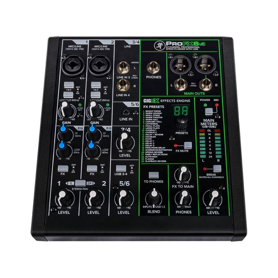 Mackie ミキサー Profx6v3 6ch エフェクト内蔵 Usbオーディオインターフェイス搭載 Profx6v3 楽器のことならメリーネット 通販 Yahoo ショッピング