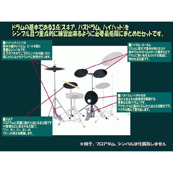 トレーニングドラム 基本練習向けのシンプルドラムセット（TDR5-TD-5DX）｜merry-net｜02