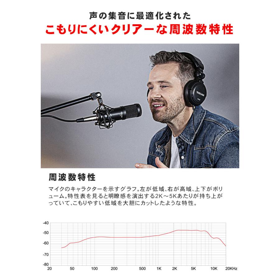 TASCAM TM-70 + デスクアームマイクスタンドセット ゲーム実況や配信用マイクに｜merry-net｜06