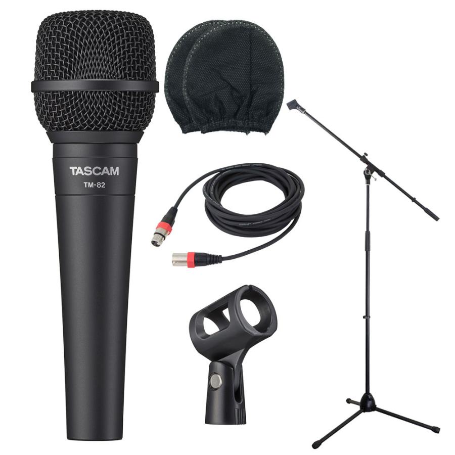 TASCAM ダイナミックマイク TM-82 (ブームマイクスタンドセット) | TASCAM