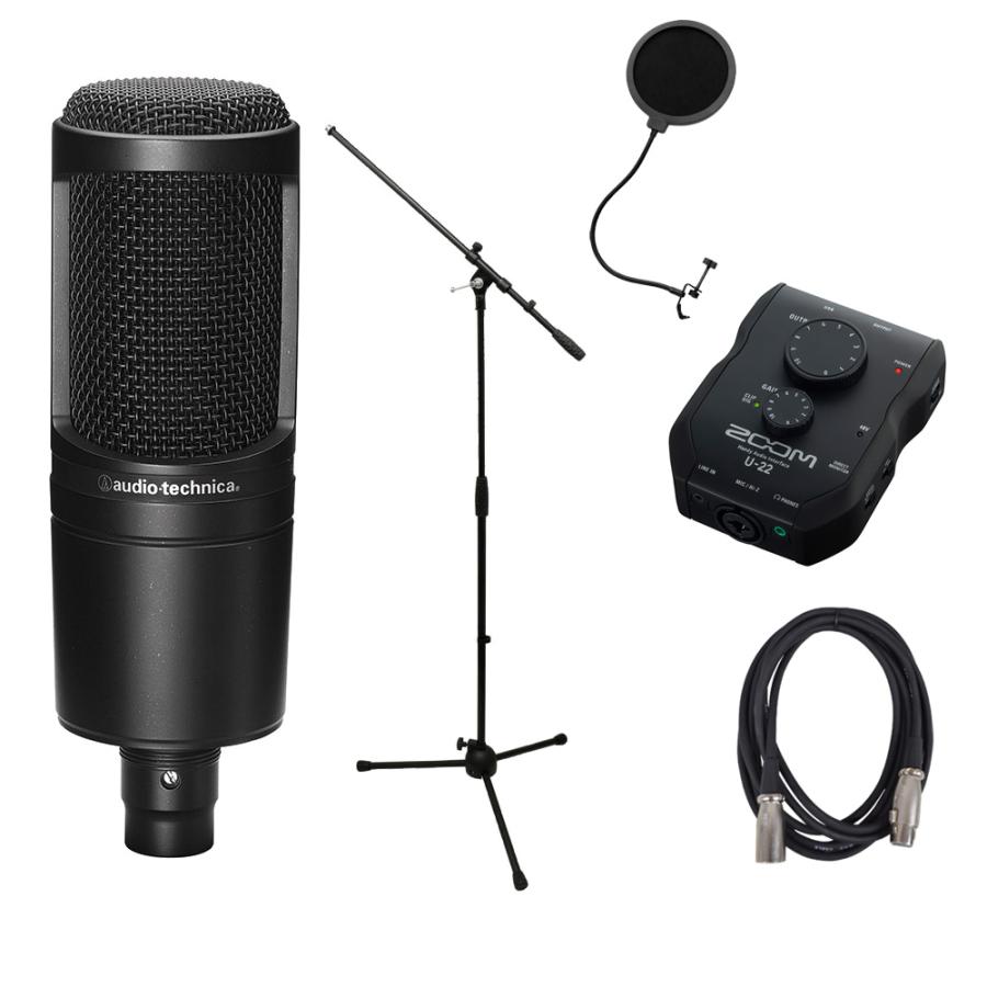 Zoom Usbオーディオインターフェイス U 22 オーディオテクニカ コンデンサーマイクat マイクスタンドセット U22 At2 Mis 楽器のことならメリーネット 通販 Yahoo ショッピング