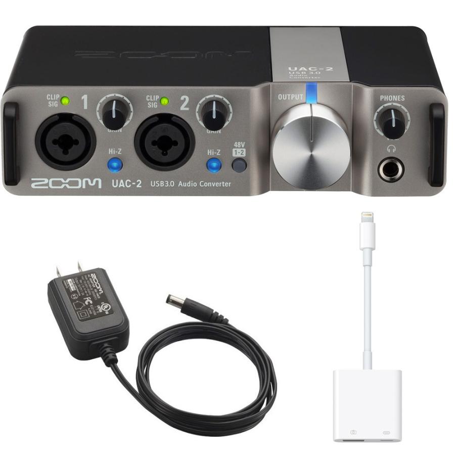 Iphone Ipad用 オーディオインターフェイスセット Zoom Uac 2 Lightning Usb変換アダプター付 Uac2 Ios 楽器のことならメリーネット 通販 Yahoo ショッピング