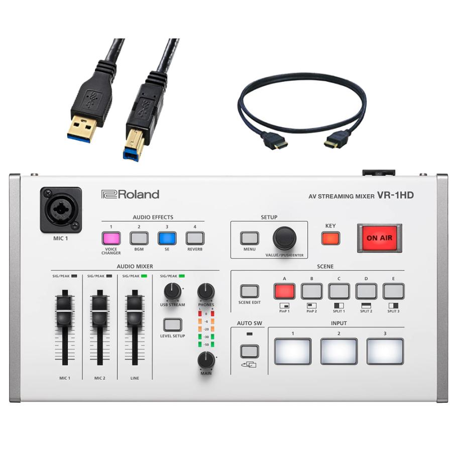 Usb3 0接続ケーブル付 Pc映像 オーディオ関連機器 Vr 1hd Cable 楽器のことならメリーネット ビデオスイッチャー スマホ タブレット パソコン Vr 1hd ビデオスイッチャー パソコンを用いたテレワーク ネット配信 オンライン会議等に Roland ビデオキャプチャー