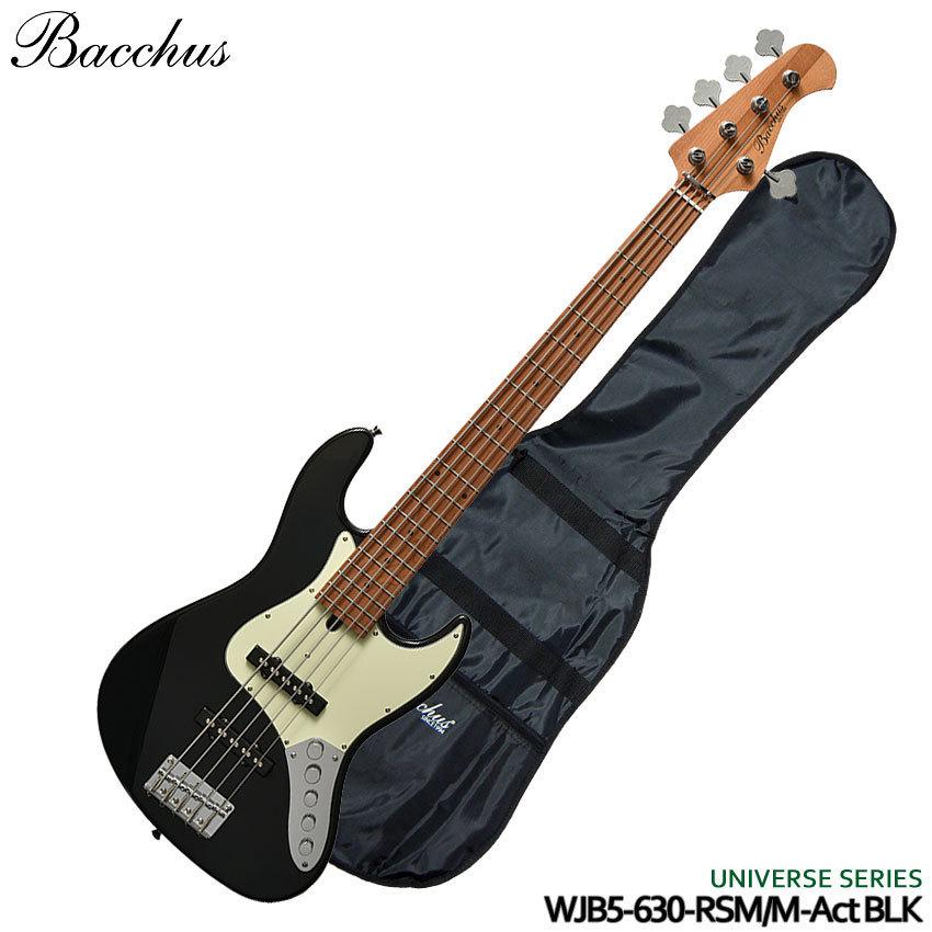 バッカス 5弦ベース WJB5-630-RSM/M-Act BLK Bacchus : wjb5-630-rsm 
