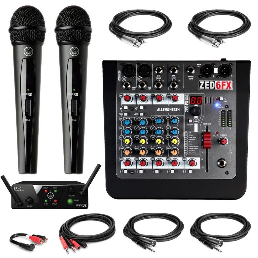 ワイヤレスマイク2本 エコーミキサー付きセット 自宅カラオケに Allen Heath Zed 6fx Zed 6fx Wms 楽器のことならメリーネット 通販 Yahoo ショッピング
