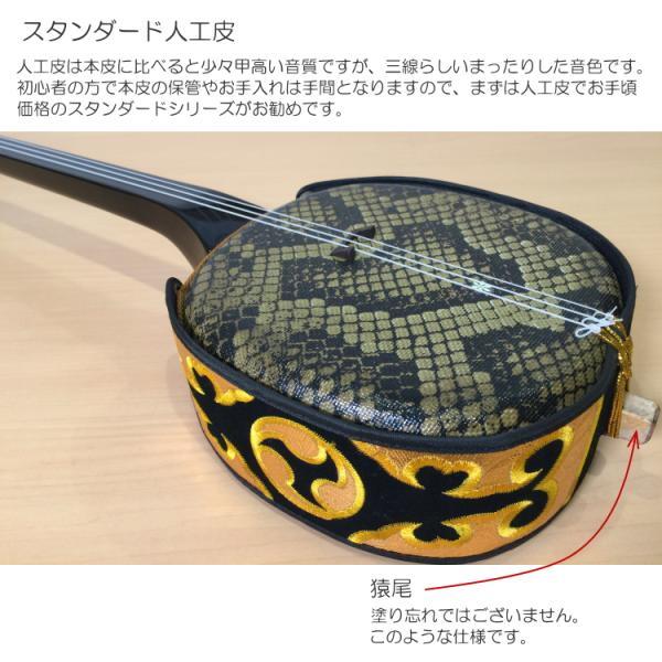 沖縄三線 スタンダード人工皮 ウッドカラクイ Aセット : メリーネット 