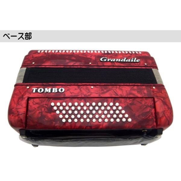 トンボ 独奏用アコーディオン グランデール GT-60B パッションレッドパール TOMBOの画像