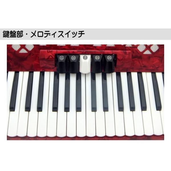 トンボ 独奏用アコーディオン グランデール GT-60B パッションレッドパール TOMBOの画像