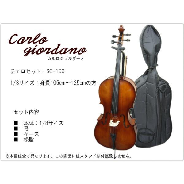 【美品】分数チェロ1/4 カルロジョルダーノ カルロジョルダーノ SC-100 1/4 分数 チェロセット 初心者 入門 子供用