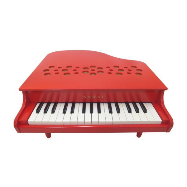 KAWAI カワイ ミニピアノ P-32 レッド 1163 ミニピアノカバー付き 小花
