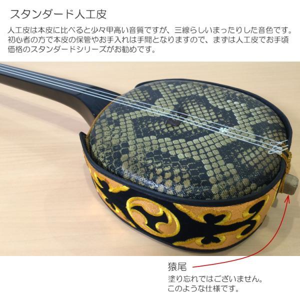沖縄三線 スタンダード人工皮 シンプルセット Aセット : 福山楽器