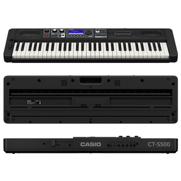 CASIO 61鍵盤キーボード CT-S500「電源アダプタ、譜面立て、ストラップロック付き」Casiotone カシオトーン｜merry-ys3｜02