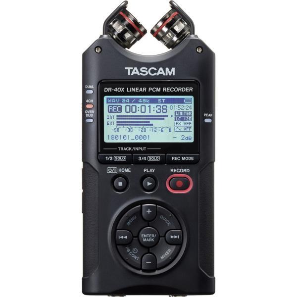 TASCAM リニアPCMレコーダー DR-40X(外部マイク入力端子付き/USB
