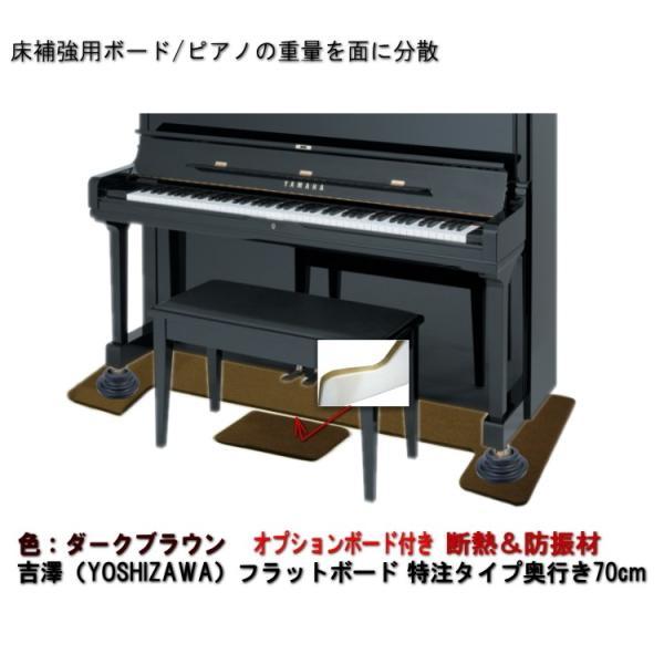 【ワイドタイプ】ピアノ用 防音＆断熱＆床補強＋補助ボード：フラットボード静 ブラウン■メーカー直送品 | 