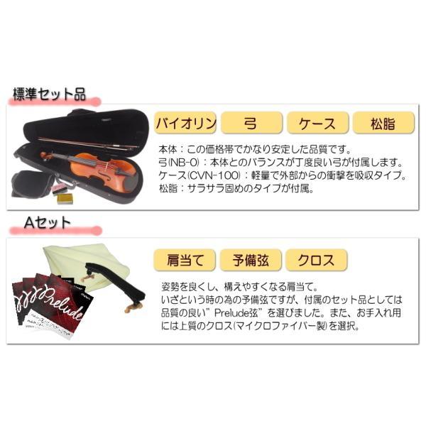 Grazioso 初心者向け バイオリン 調整後出荷 GV-0 1/2サイズ 7点セット