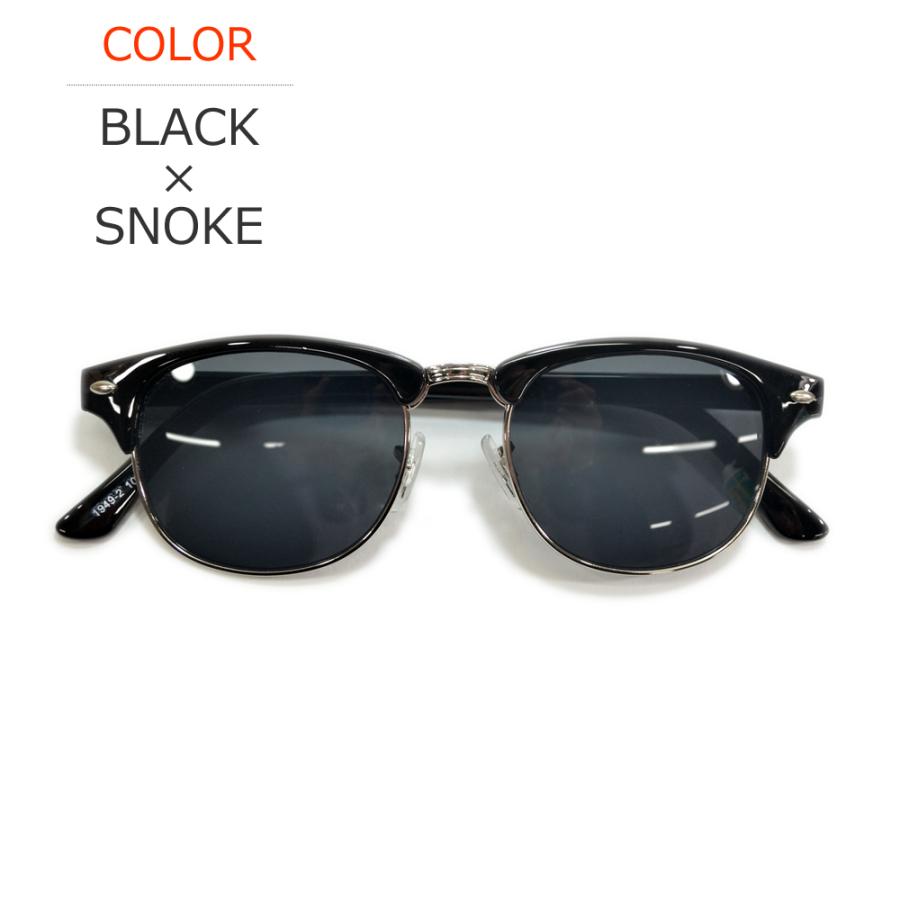 サングラス メンズ レディース UVカット  伊達メガネ サーモント ブロウ クラブマスター 色付き 薄い色 カラーレンズ | MERRY PLEASURE | 10