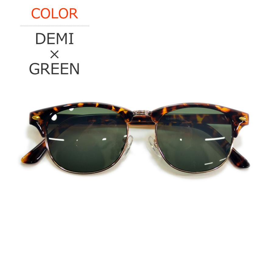 サングラス メンズ レディース UVカット  伊達メガネ サーモント ブロウ クラブマスター 色付き 薄い色 カラーレンズ | MERRY PLEASURE | 09