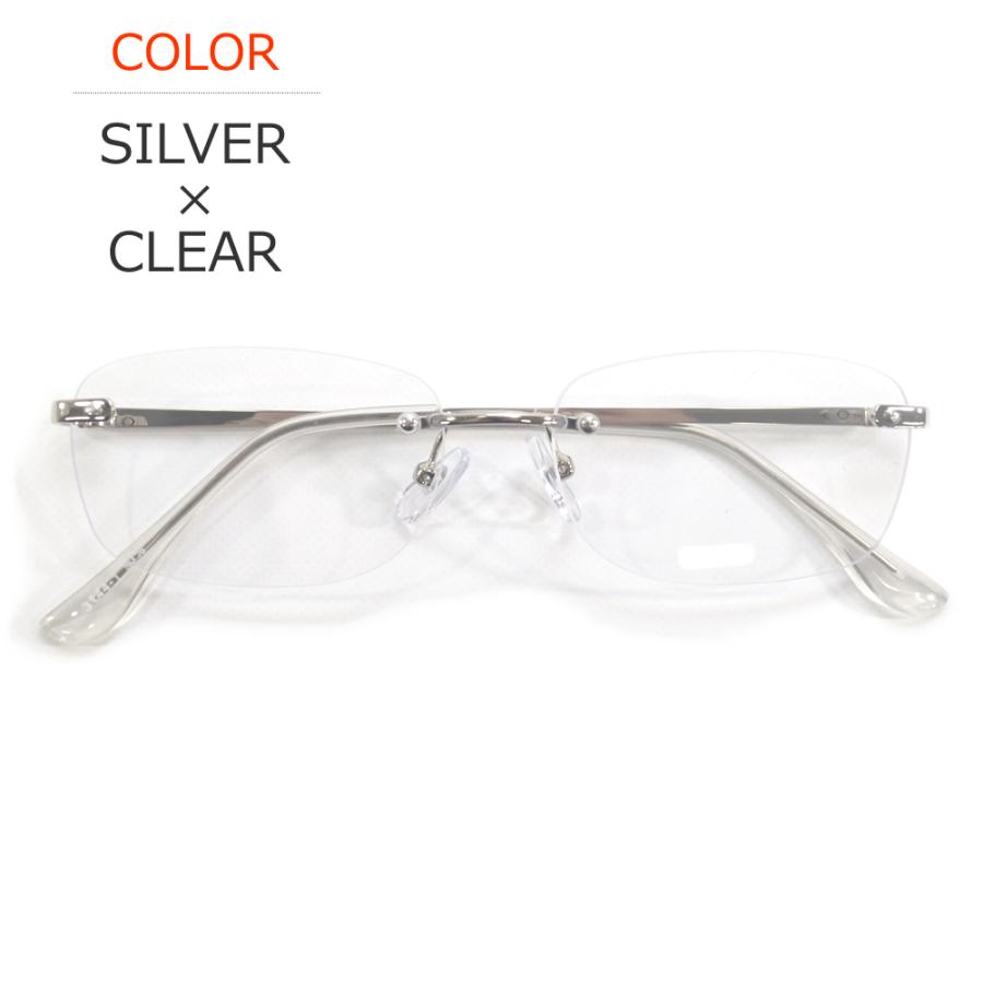 サングラス メンズ レディース UVカット 伊達メガネ ツーポイント 縁なし リムレス オーバル 超軽量 重さ18g 色付き 薄い色 カラーレンズ | MERRY PLEASURE | 09