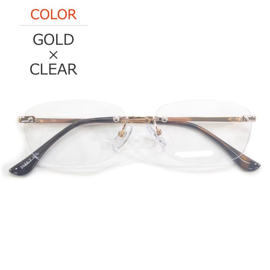 サングラス メンズ レディース UVカット 伊達メガネ ツーポイント 縁なし リムレス オーバル 超軽量 重さ18g 色付き 薄い色 カラーレンズ | MERRY PLEASURE | 10