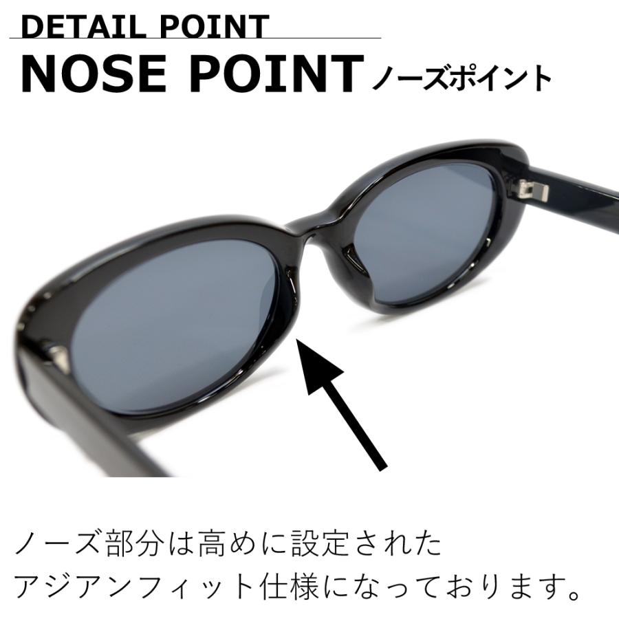 サングラス 伊達メガネ メンズ レディース UVカット オーバル ブラック ブラウン オレンジ スモーク 全3色 | MERRY PLEASURE | 15