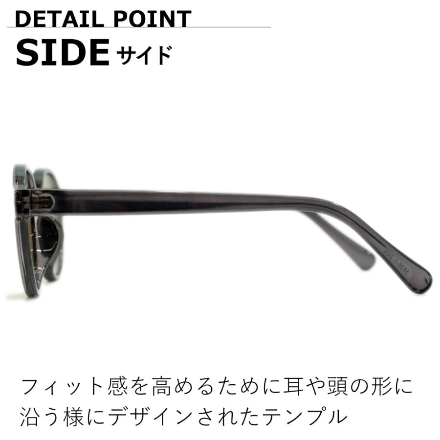 サングラス メンズ レディース UVカット 伊達メガネ 丸メガネ ボストン 色付き 薄い色 カラーレンズ | MERRY PLEASURE | 09
